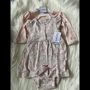 Carters 2 piece floral dress set